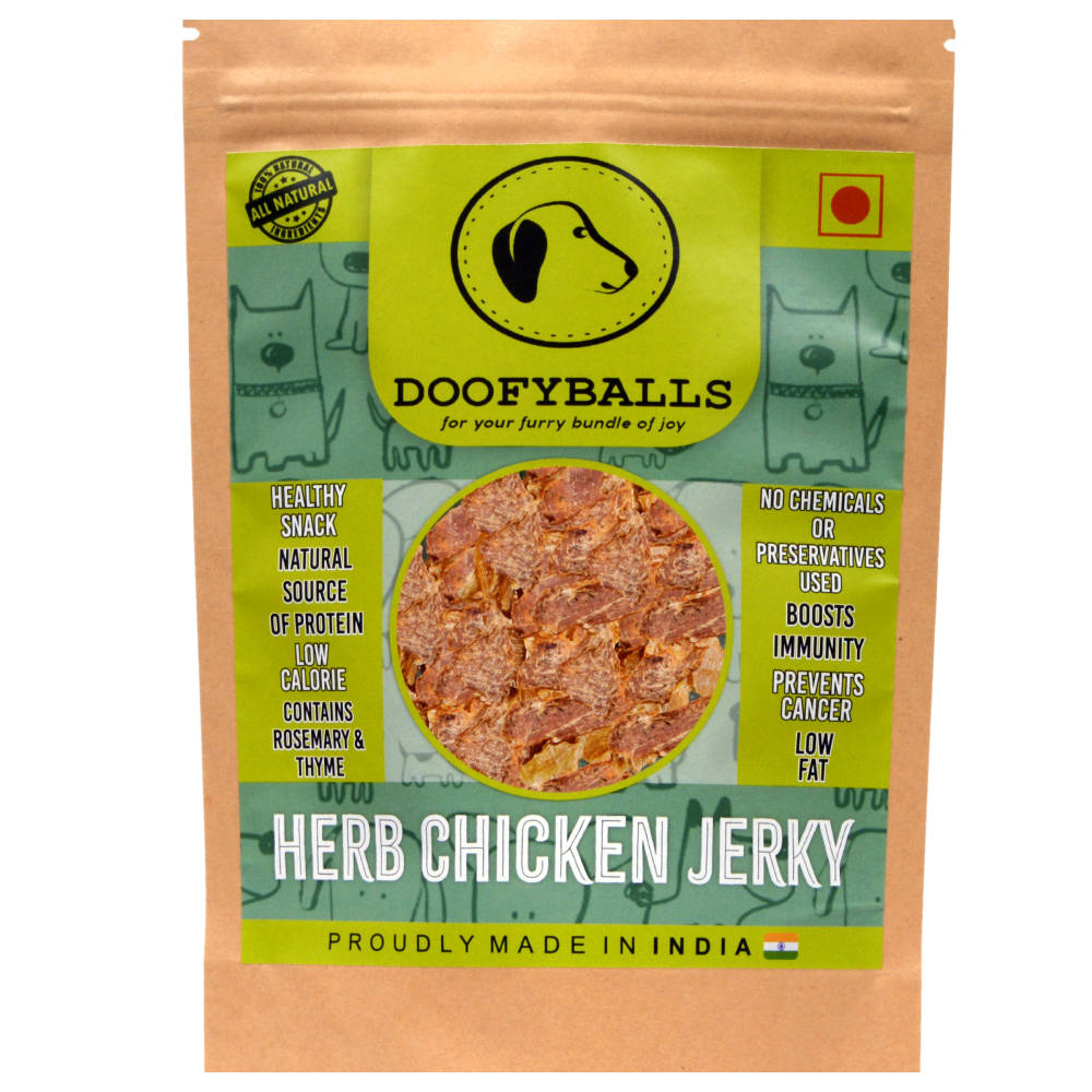 Doofyballs Herb chicken Jerky Dog Treats