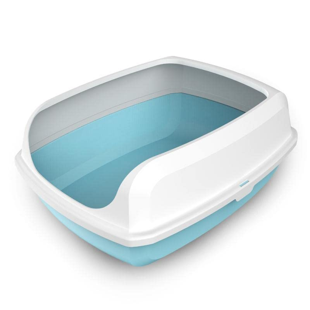 PetGains Semi-Closed Anti-Overflow Litter Tray with Scooper for Cats