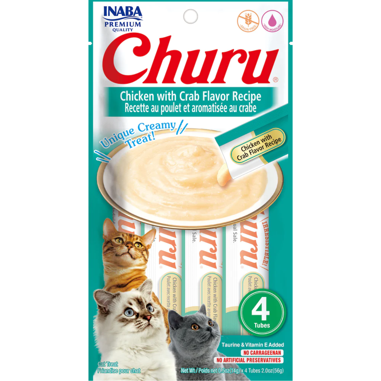 INABA Churu Chicken with Crab Creamy Cat Treats