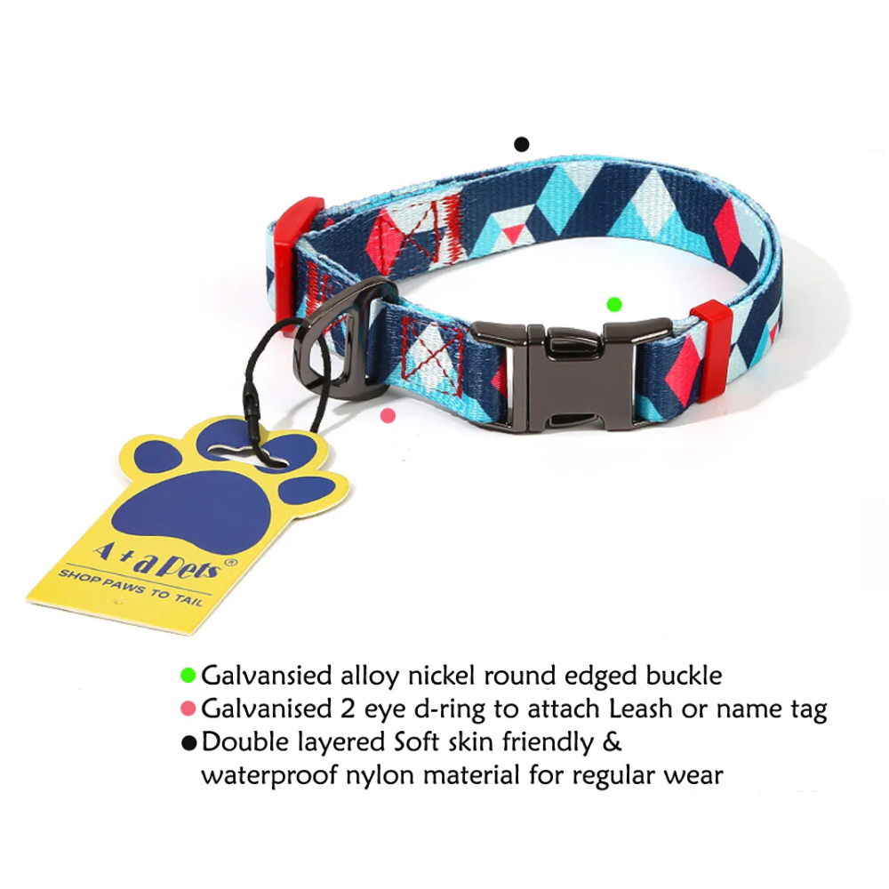 A Plus A Soft Skin Friendly Geometric Design Collar for Pets