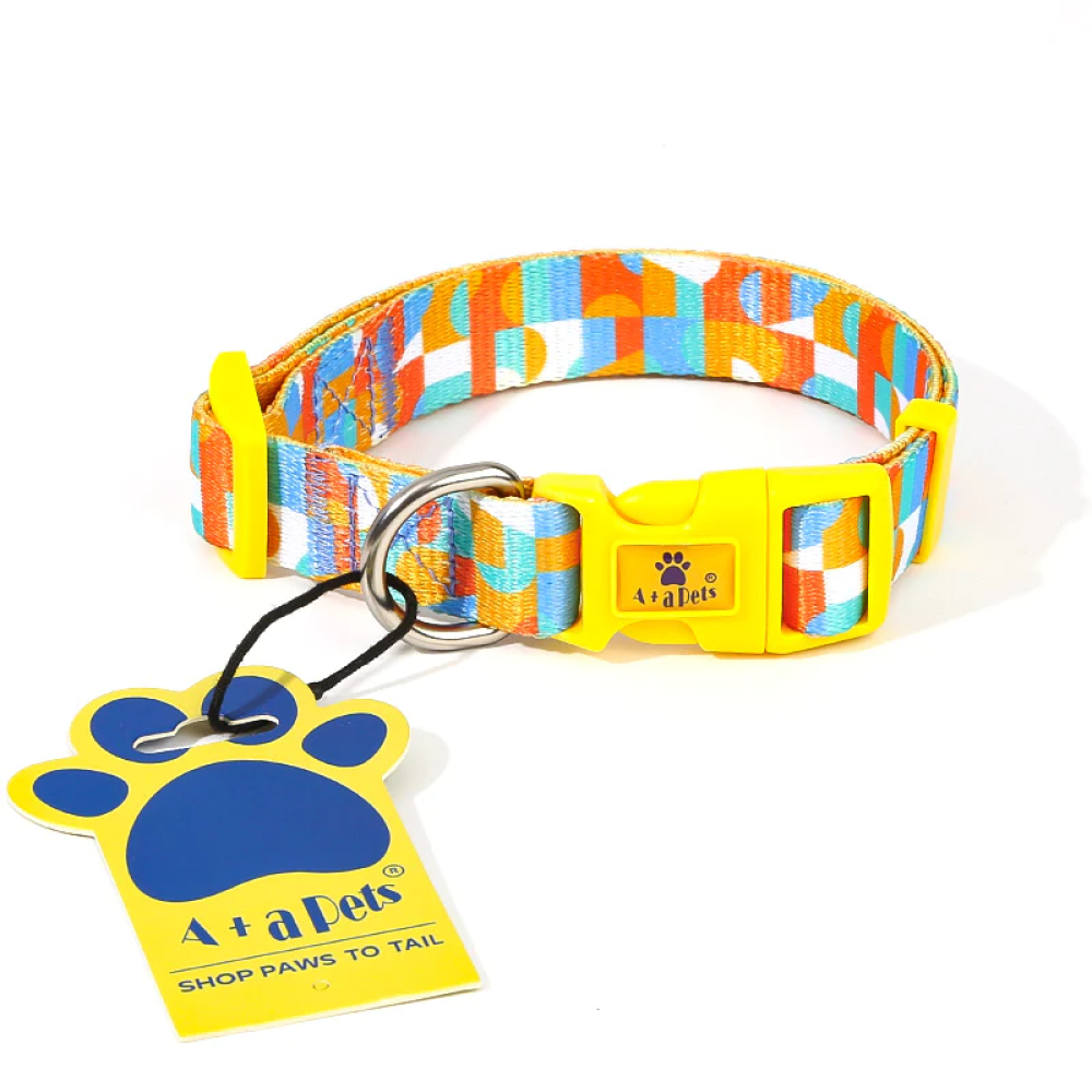 A Plus A Soft Skin Friendly Tetris Design Collar for Pets