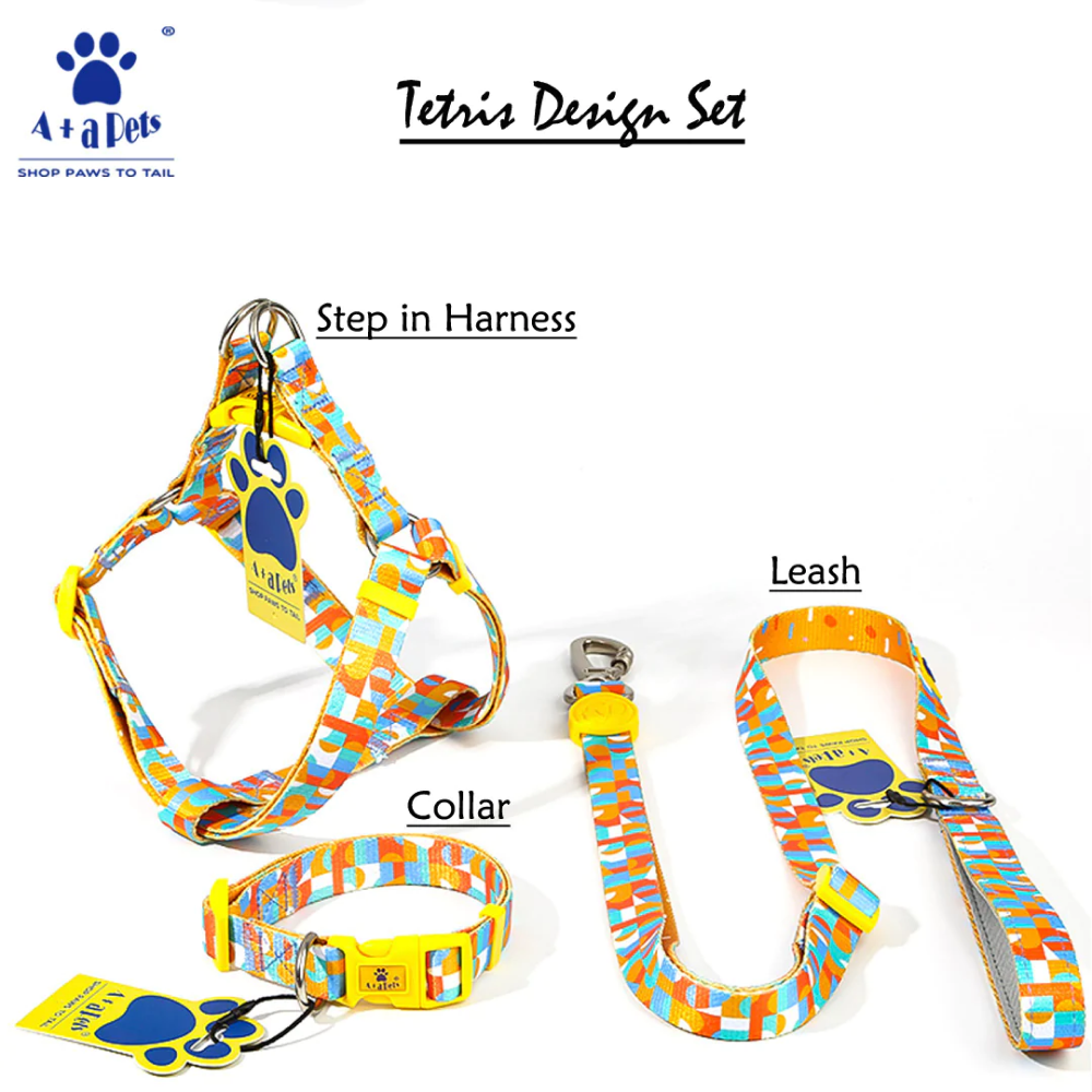 A Plus A Soft Skin Friendly Tetris Design Collar for Pets
