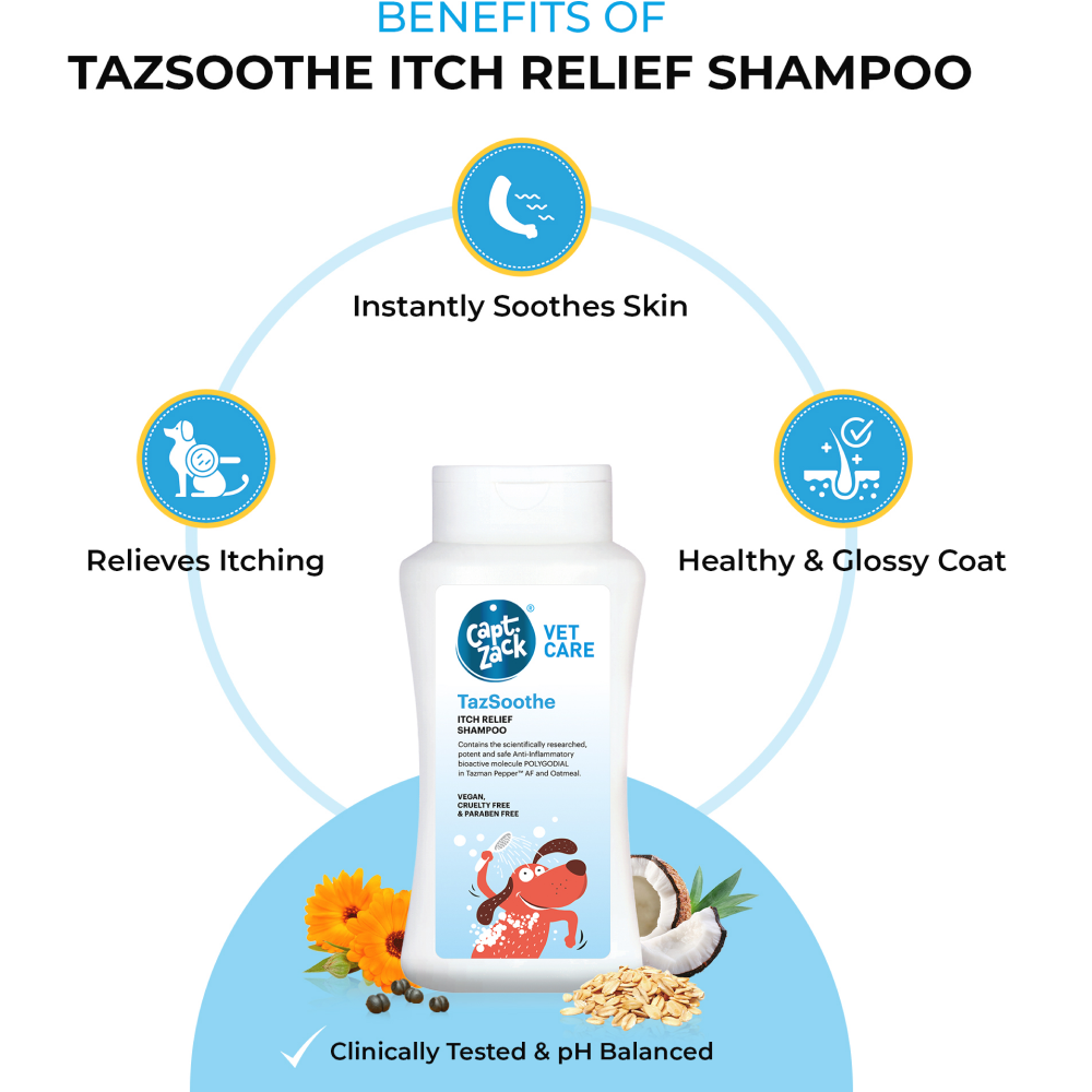 Captain Zack TazSoothe Itch Relief Shampoo for Dogs