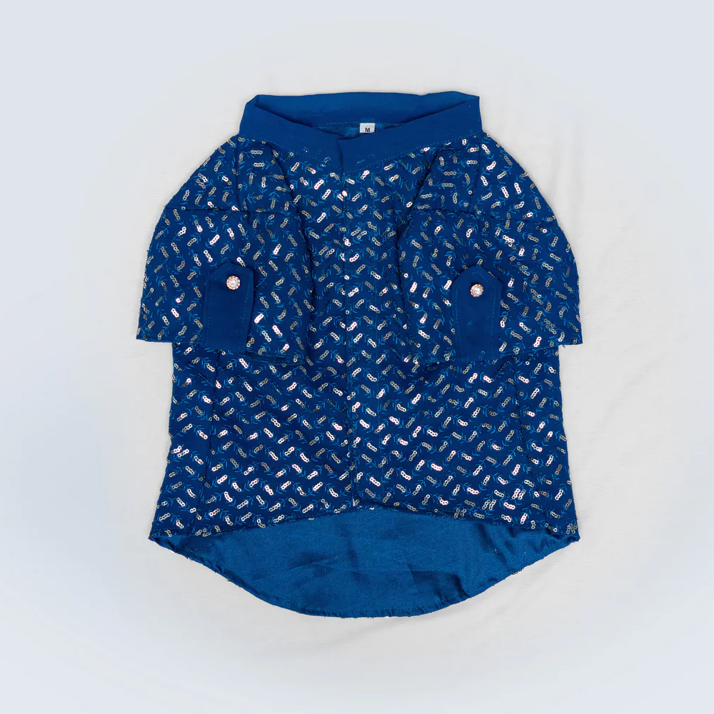 Pawgypets Festive Shirt for Pets (Blue)