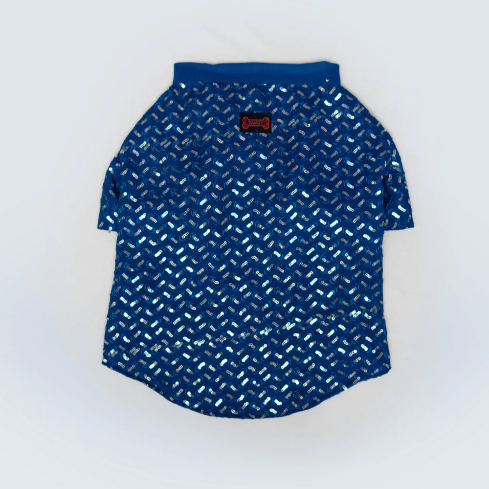 Pawgypets Festive Shirt for Pets (Blue)