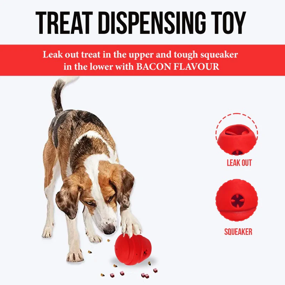 Goofy Tails Natural Roly Poly Treat Dispensing Toy for Dogs