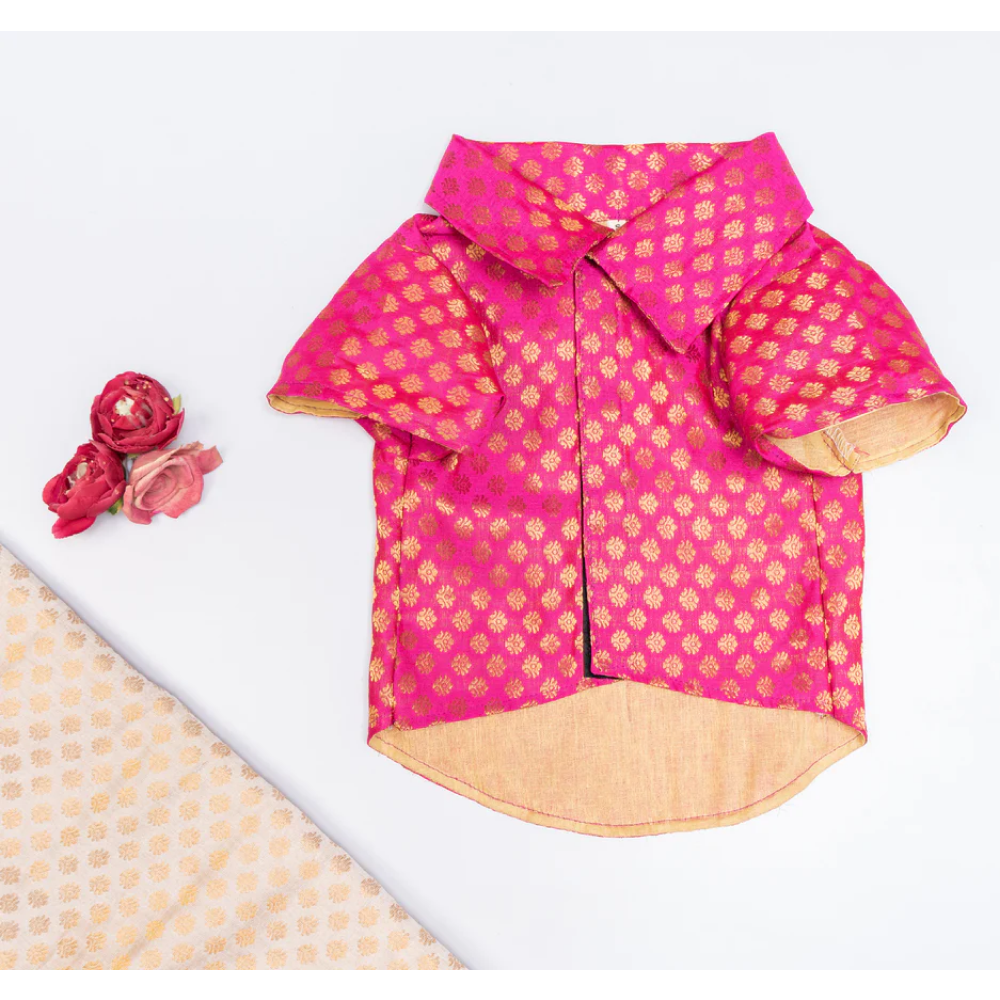 Pawgypets Occasion Wear Shirt for Pets (Pink)