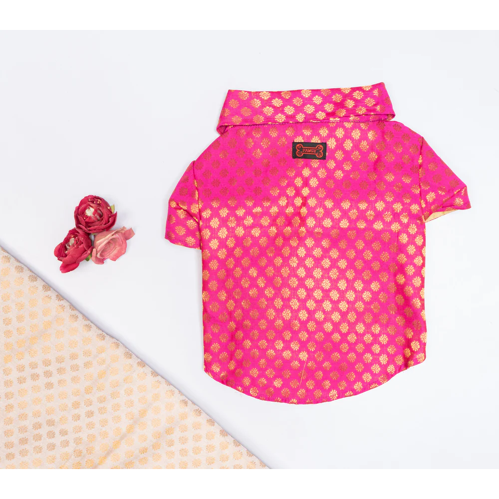 Pawgypets Occasion Wear Shirt for Pets (Pink)