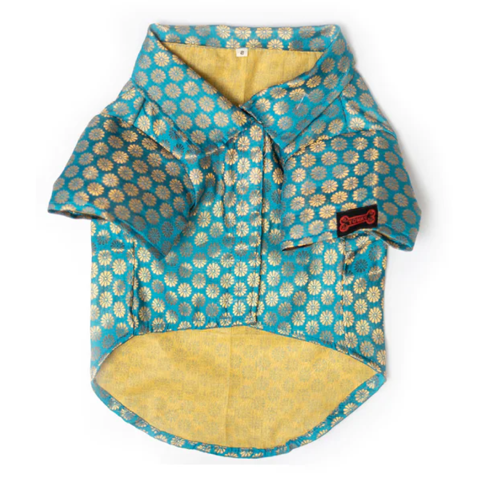 Pawgypets Occasion Wear Shirt for Pets (Blue)