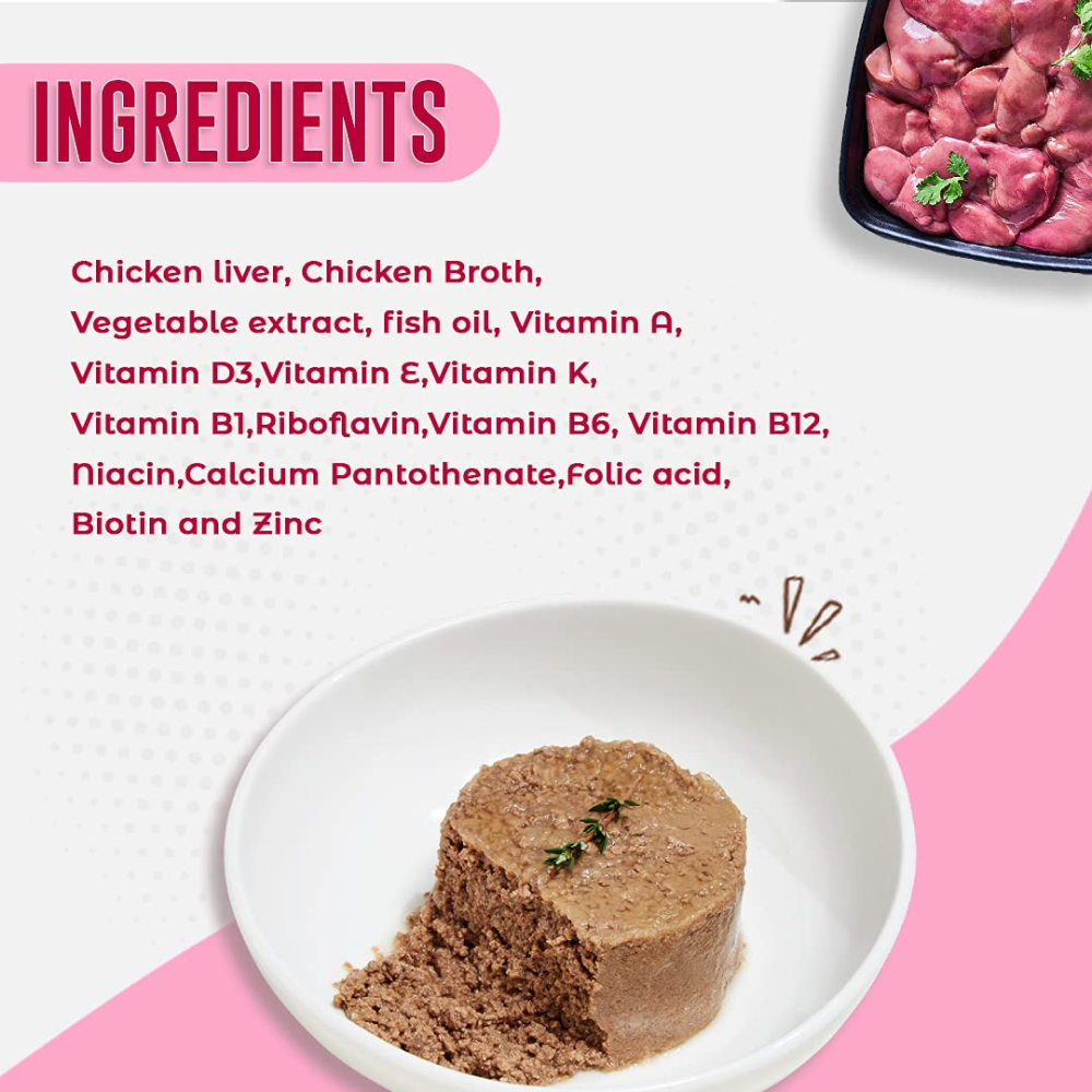 Kennel Kitchen Chicken Liver Gourmet Loaf Dog Wet Food for Adults & Puppies