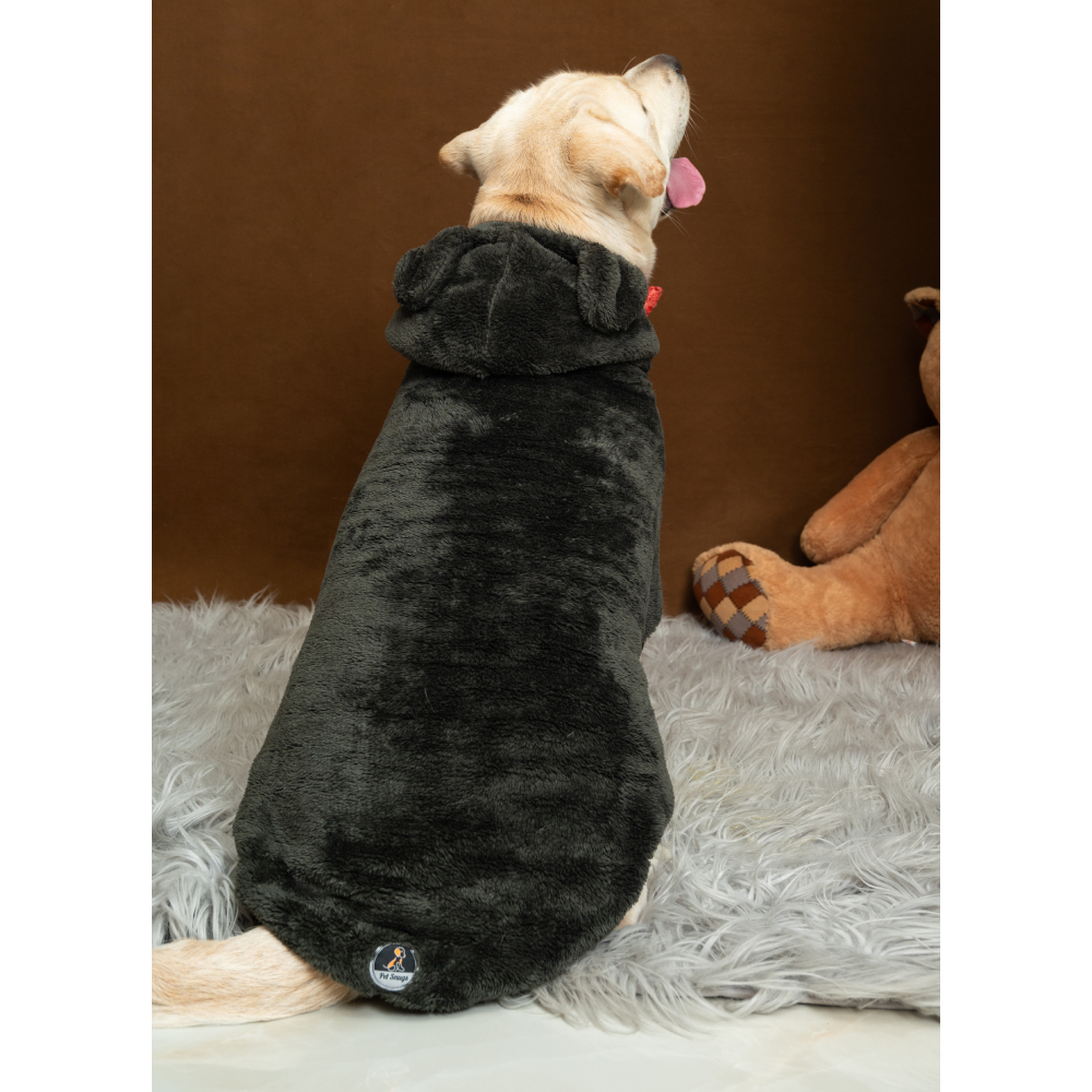 Petsnugs Fluffy Sweatshirt for Pets (Olive Green)