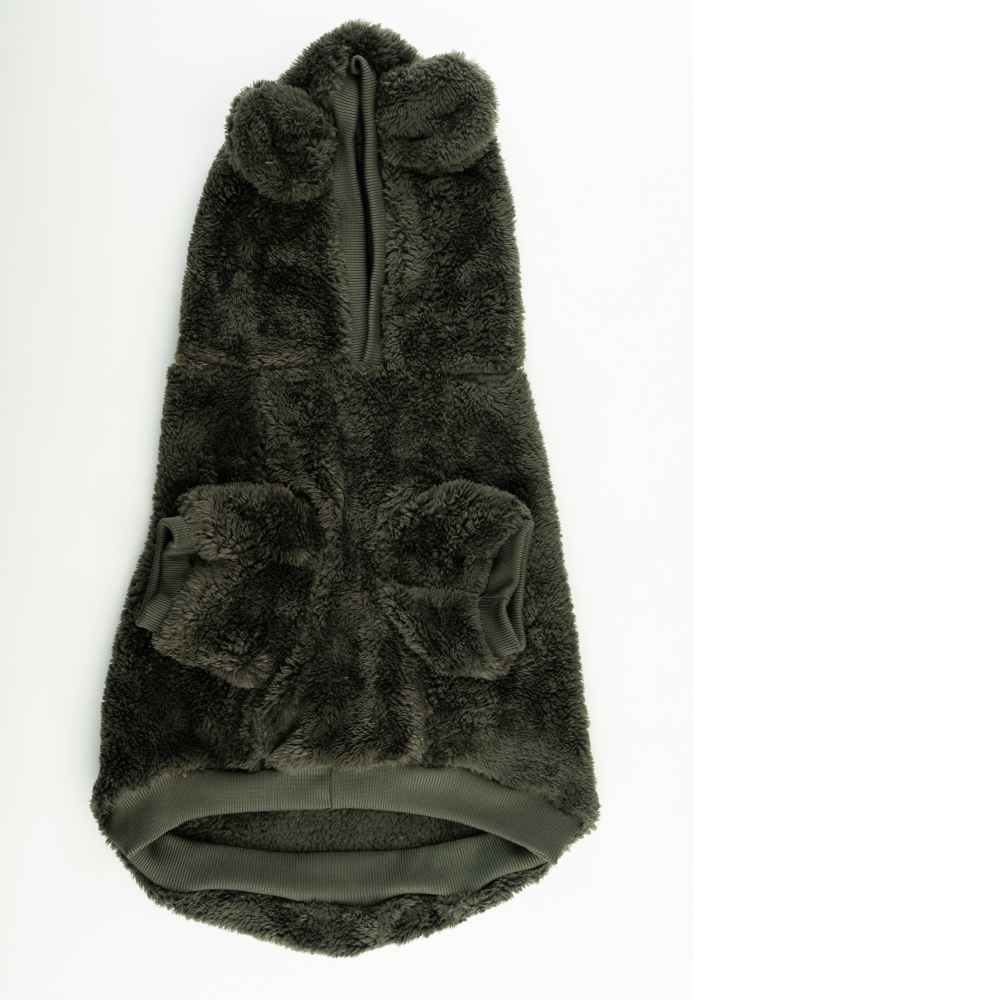 Petsnugs Fluffy Sweatshirt for Pets (Olive Green)