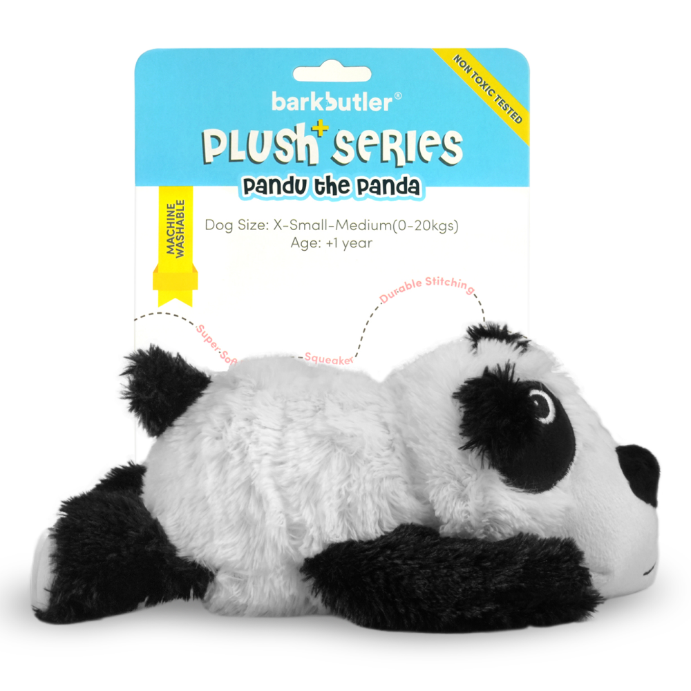Barkbutler Pandu the Panda Plush Toy for Dogs