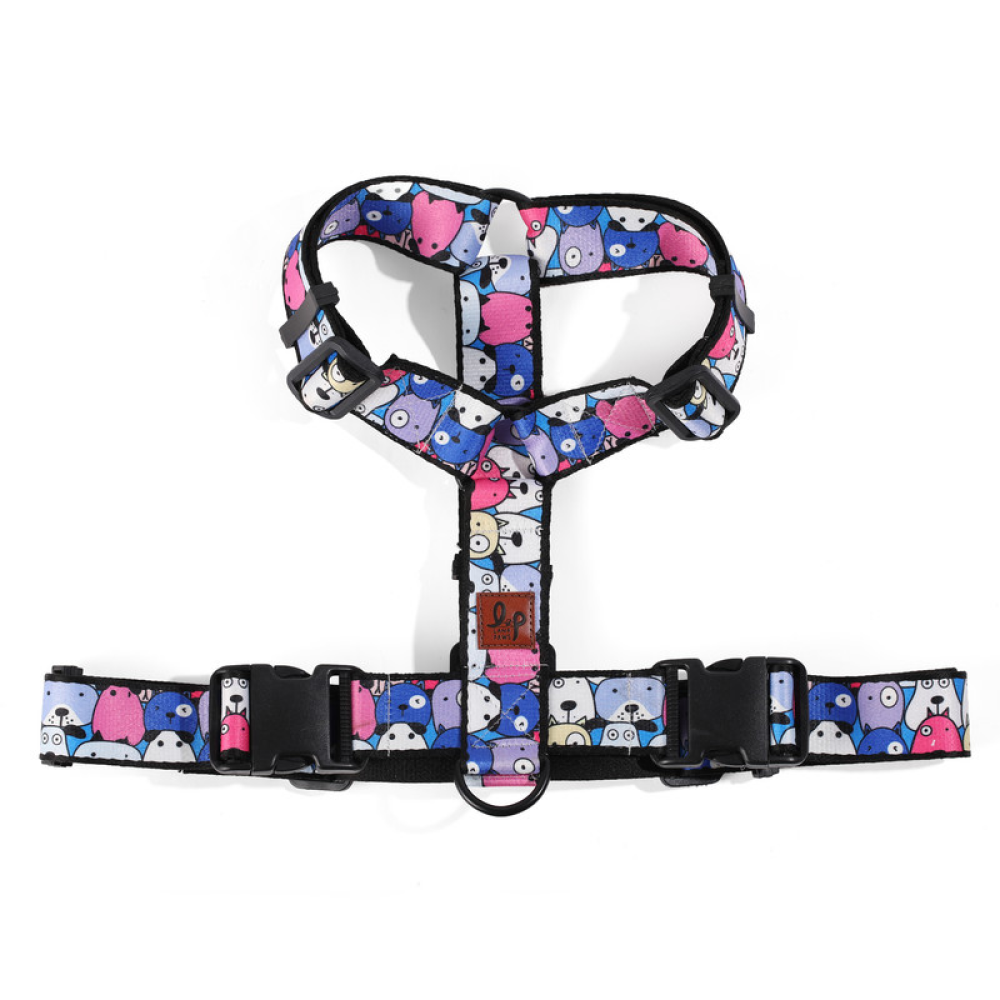 Lana Paws Googly Eyes Blue H Harness for Dogs