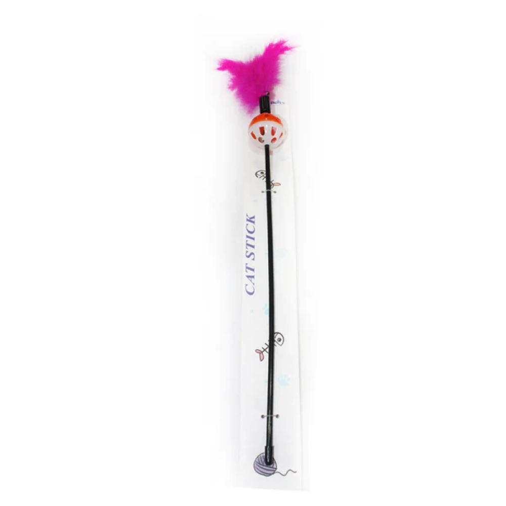 Emily Pets interactive Feather Toy for Cats (Pink)