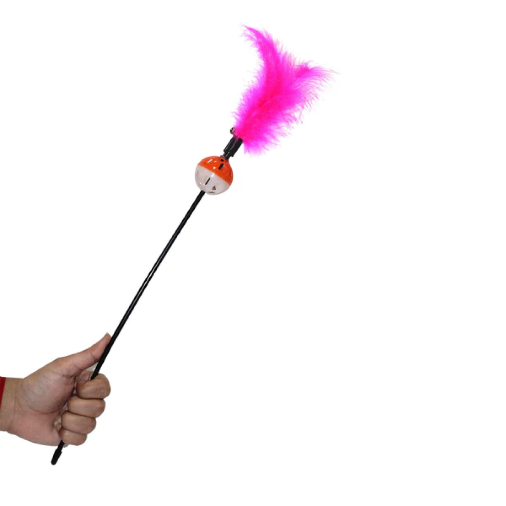 Emily Pets interactive Feather Toy for Cats (Pink)