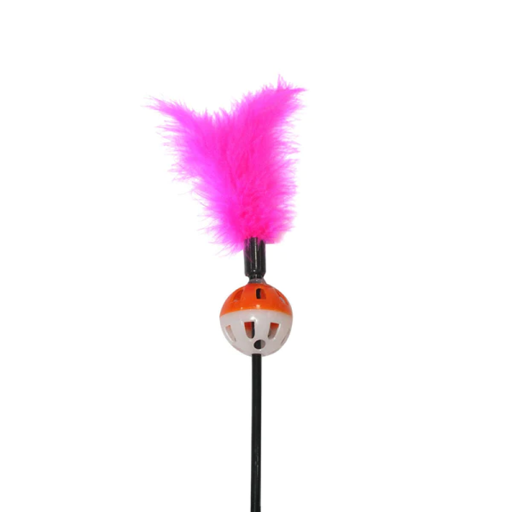 Emily Pets interactive Feather Toy for Cats (Pink)