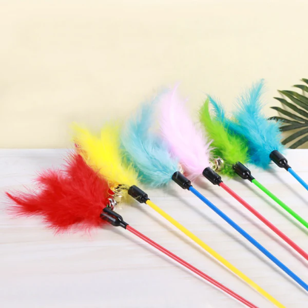 Emily Pets interactive Feather Toy for Cats (Pink)