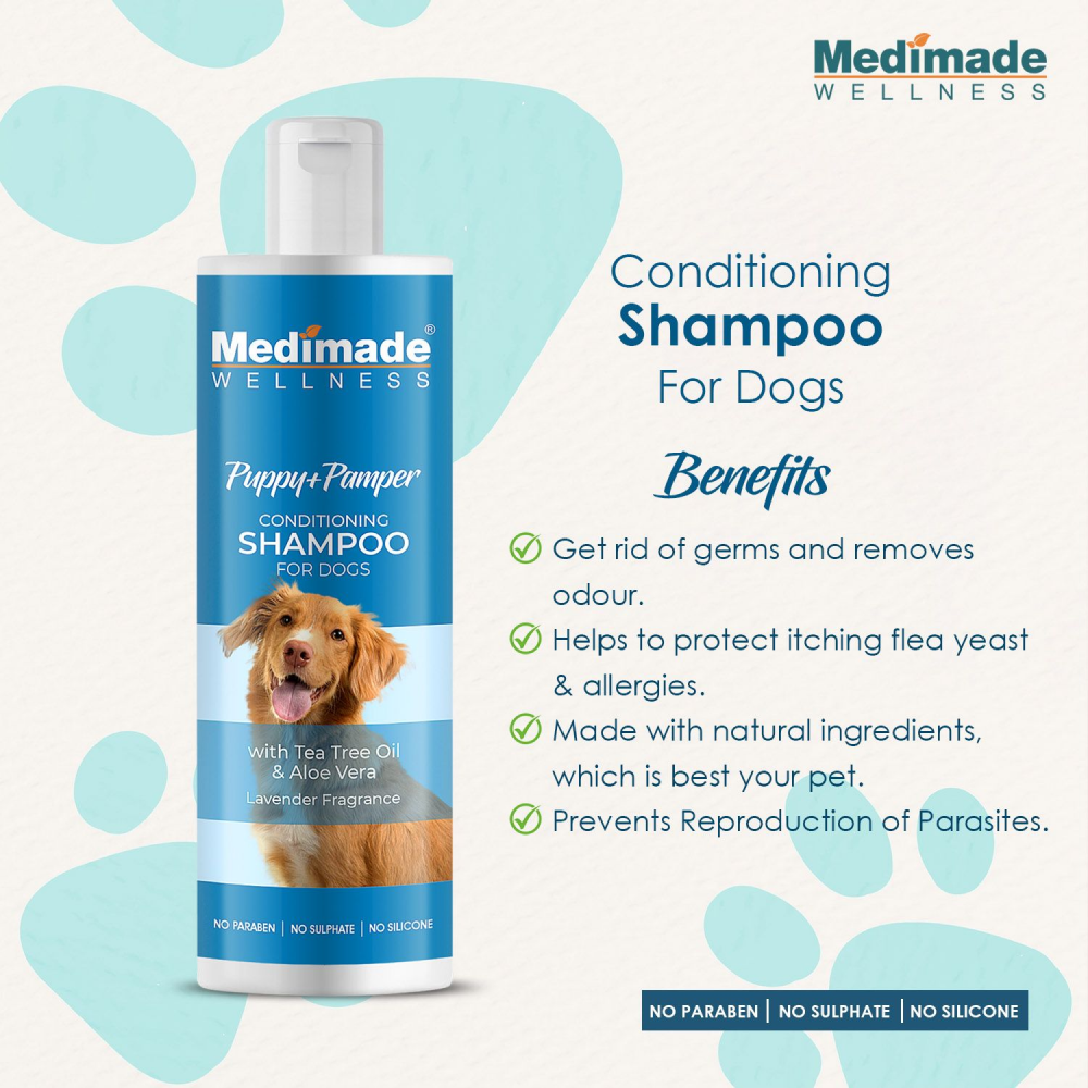 Medimade Tea Tree Oil & Aloe Vera Conditioning Shampoo for Dogs