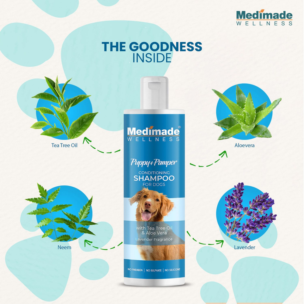 Medimade Tea Tree Oil & Aloe Vera Conditioning Shampoo for Dogs