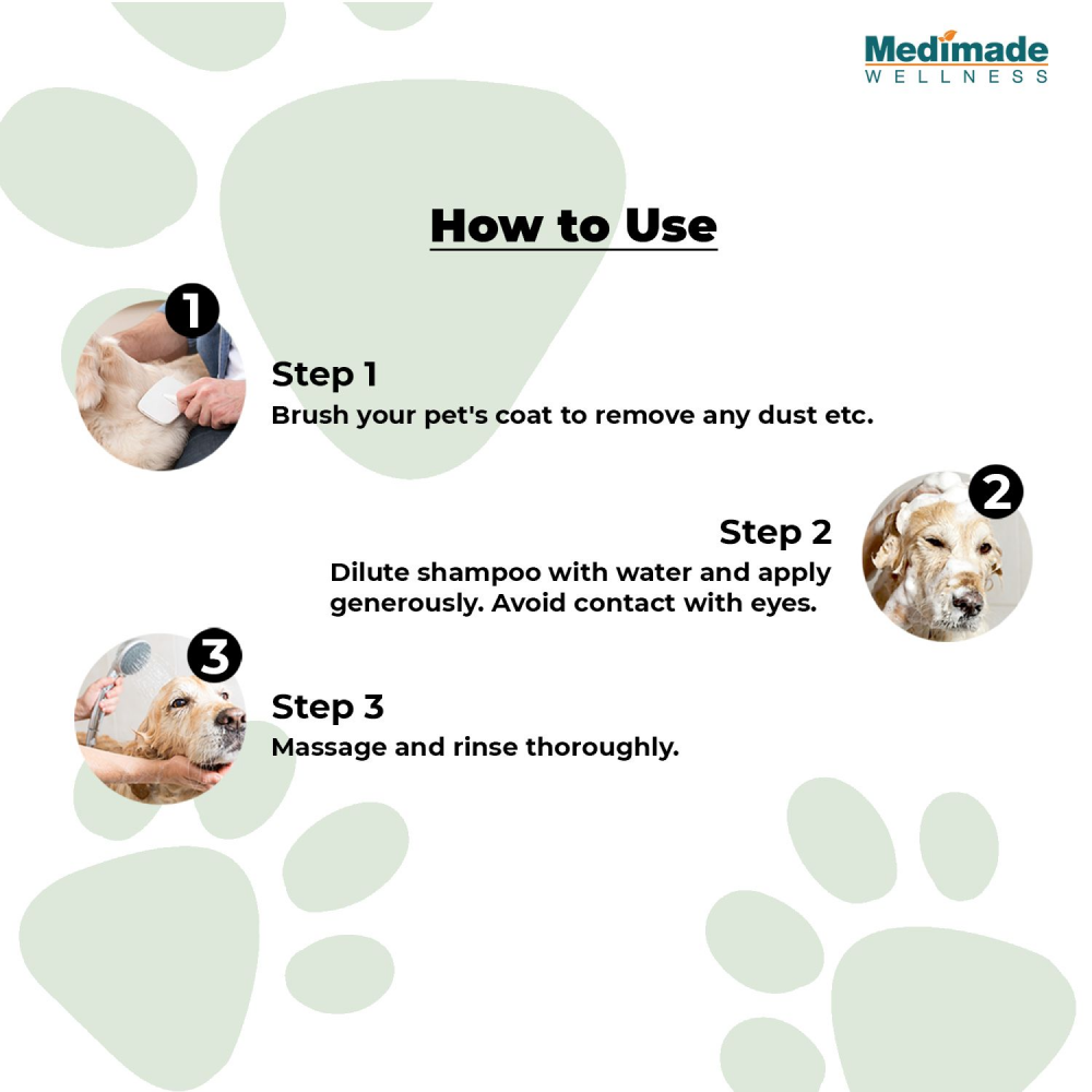 Medimade Gentle Deodorizer Shampoo with Neem & Lavender Oil for Dogs