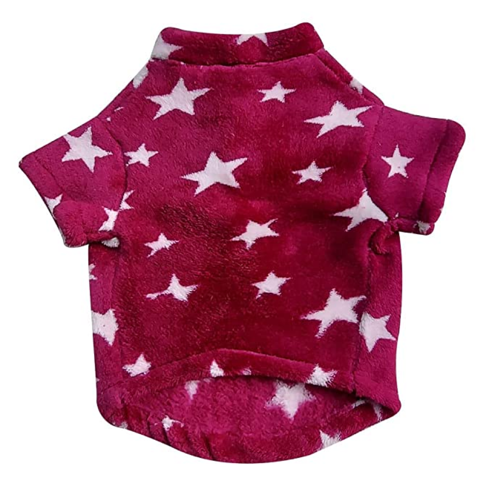 Fetcher Star Wine Colour Flannel Sweater for Pets