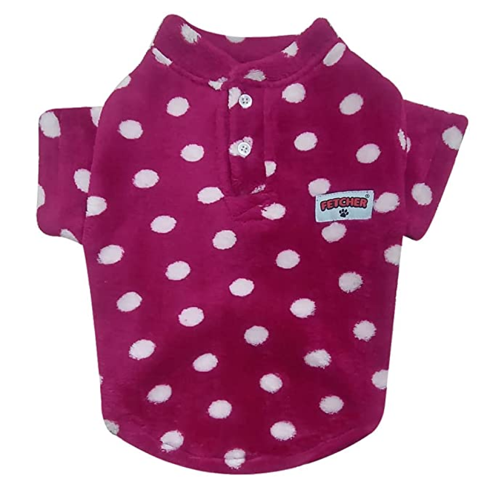 Fetcher Star Wine Colour Flannel Sweater for Pets