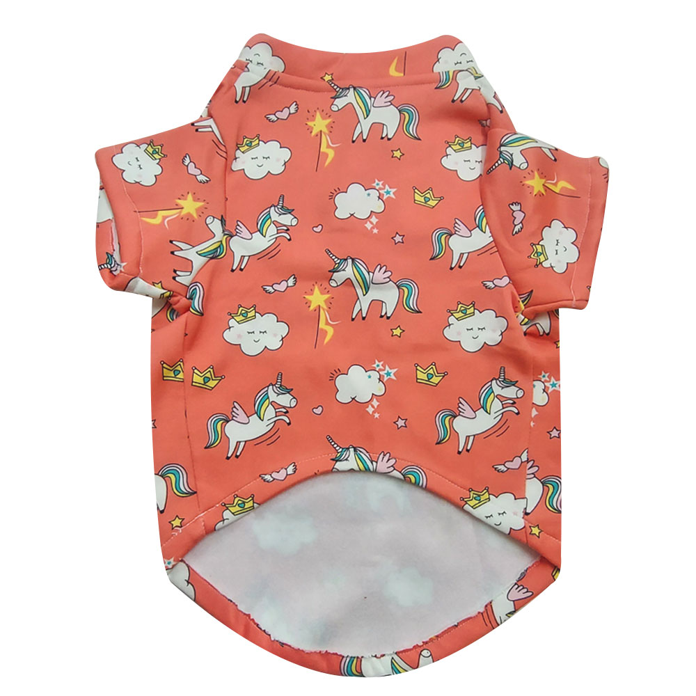 Fetcher Peach Cute Printed Premium Warm Fleece Sweatshirt for Pets