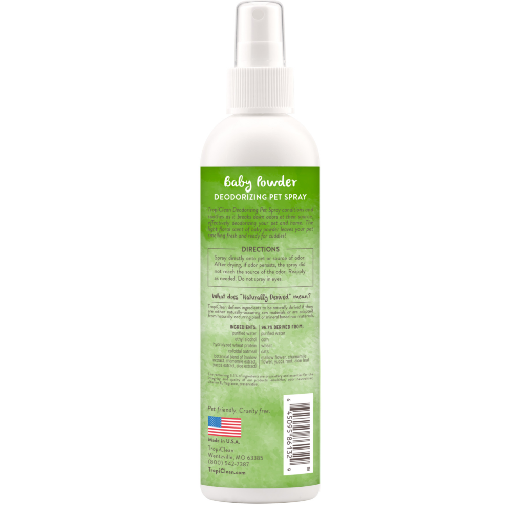 Tropiclean Baby Powder Pet Cologne Spray for Pets