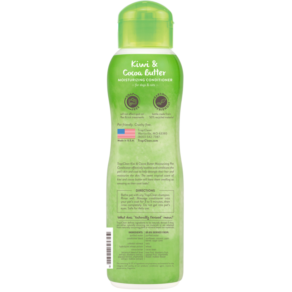 Tropiclean Kiwi and Cocoa Butter Moisturizing Conditioner for Pets