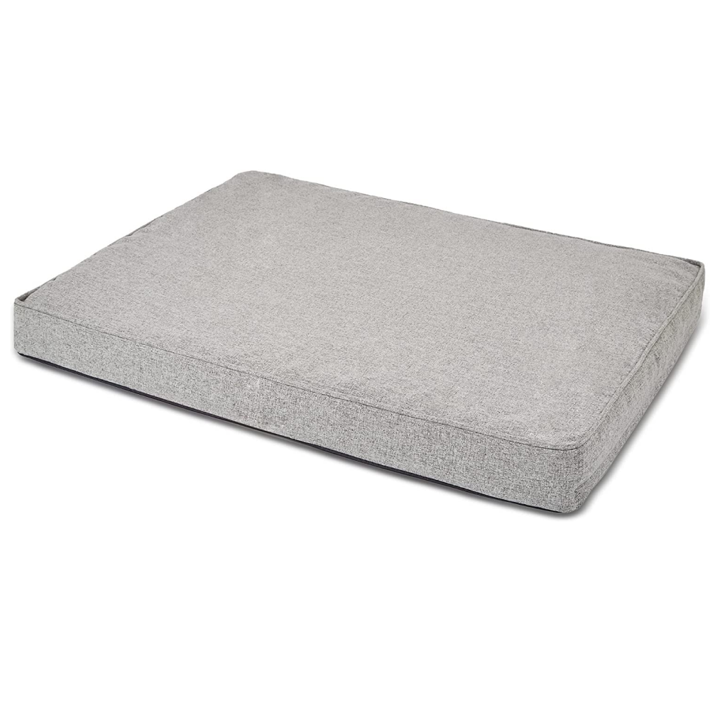 Hiputee Jute Fabric Flat Cushion Bed for Pets (Light Grey)