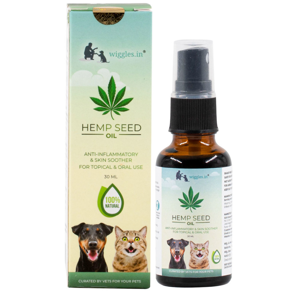 Wiggles Pain Anxiety Relief Hemp Seed Oil for Pets