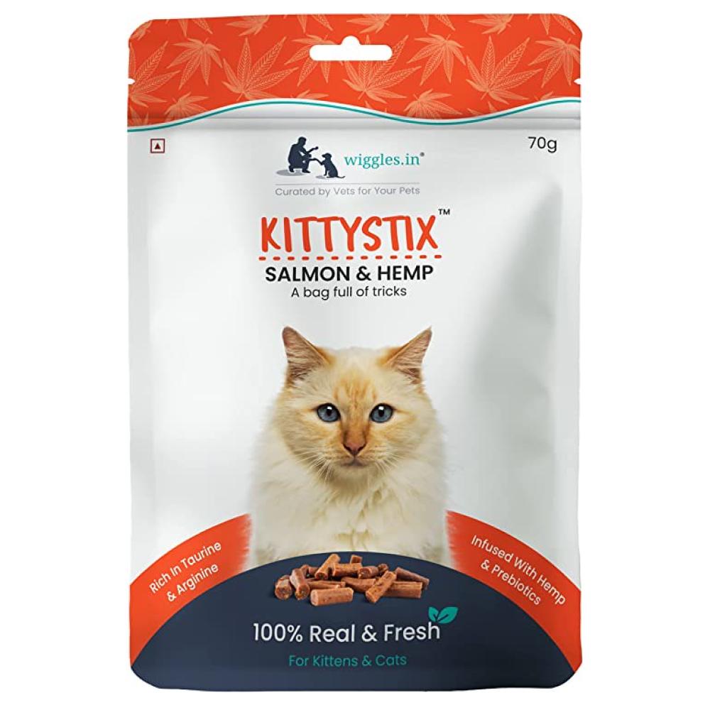 Wiggles Kittystix  Salmon & Hemp Cat Treats