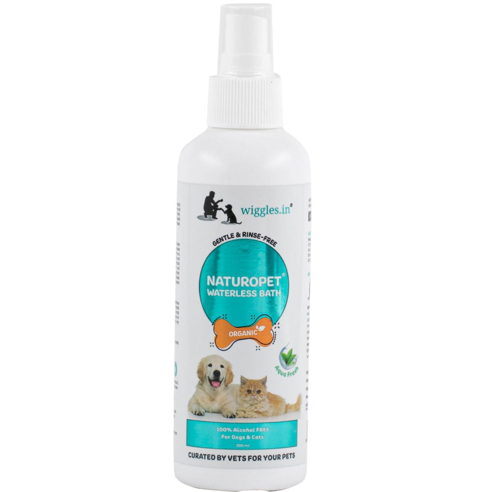 Wiggles Naturopet Organic Dry Waterless Bath Shampoo for Pets