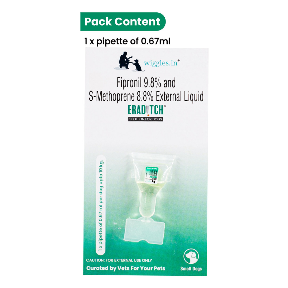 Wiggles Eraditch Spot on Fleas Ticks Remover for Dogs