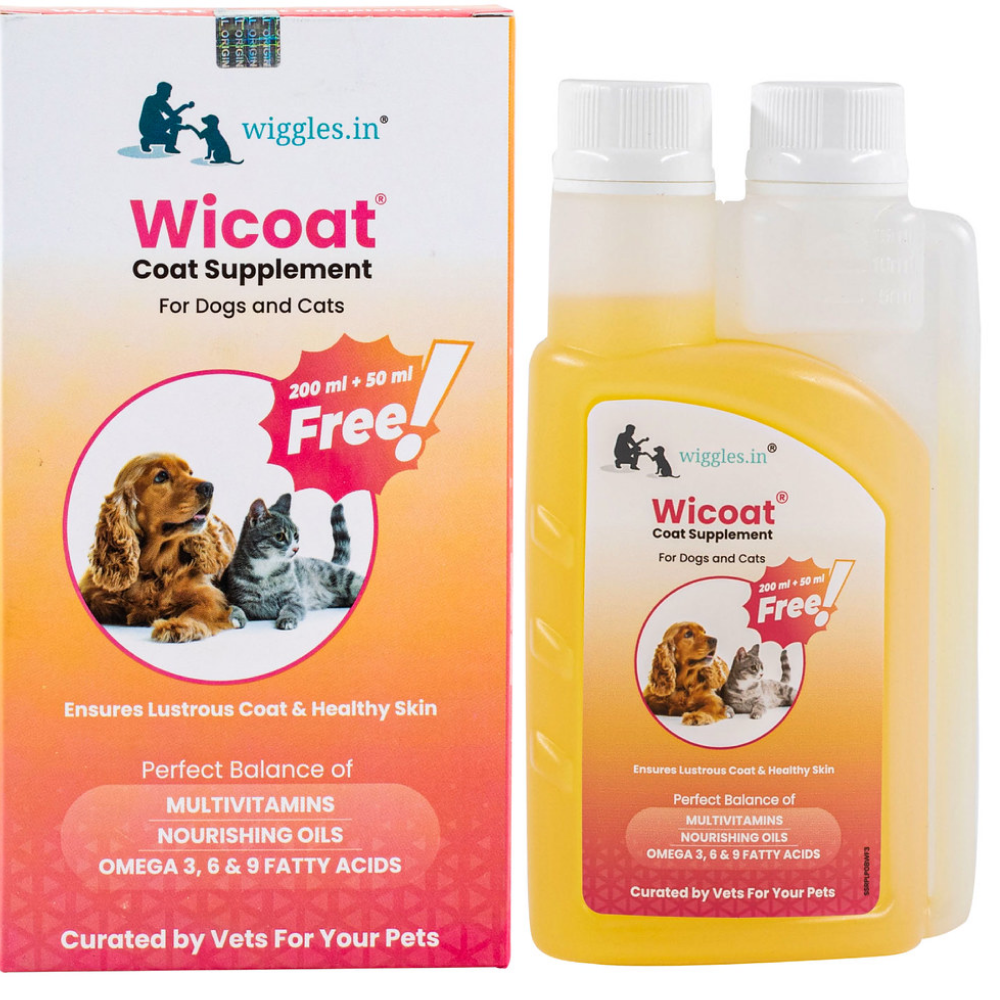 Wiggles Wicoat Skin Coat Supplement Syrup for Pets