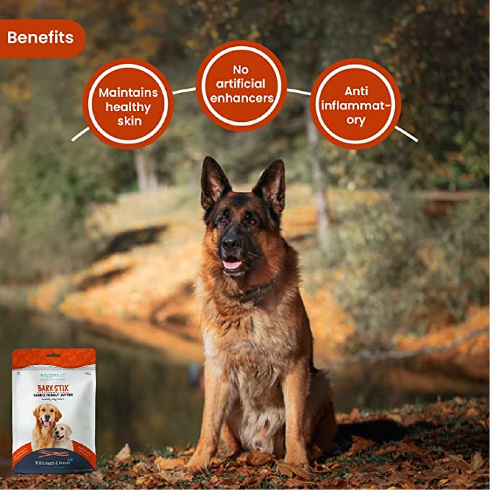 Wiggles Barkstix Lamb & Peanut Butter Dog Treats