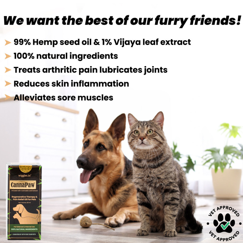 Wiggles CannaPaw Hemp Oil Extract Relief Spray for Pets