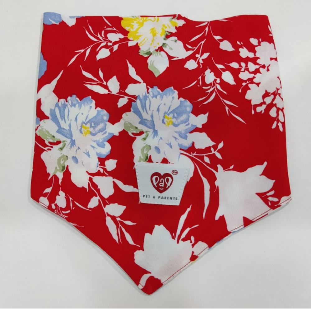 Pet and Parents Red Bandana - M