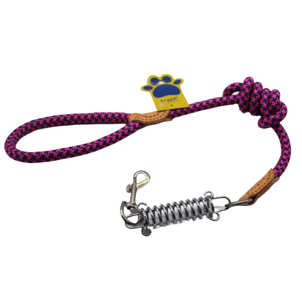 A Plus A Pets Shock Absorbing Heavy Duty Poly Woven Leash for Dogs (Pink)