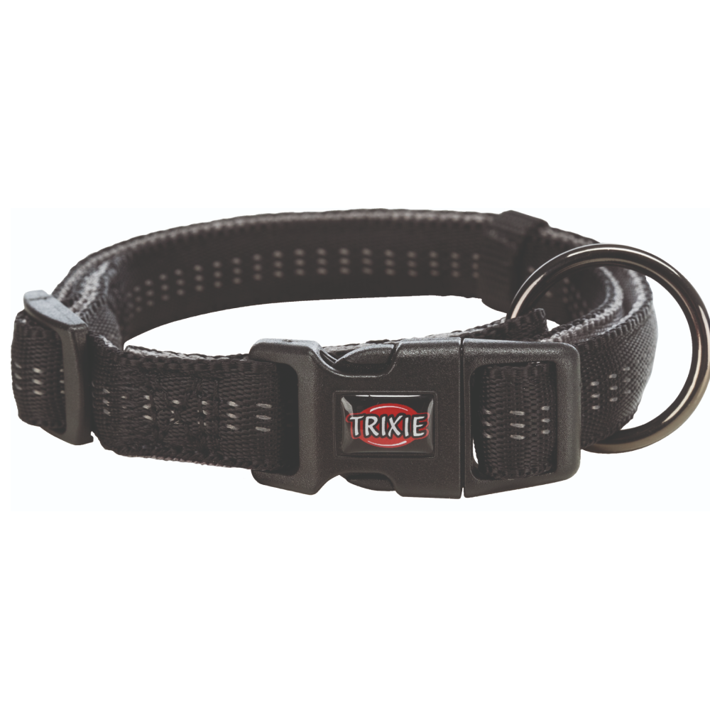 Trixie Softline Elegance Collar For Dogs (Black/Graphite)