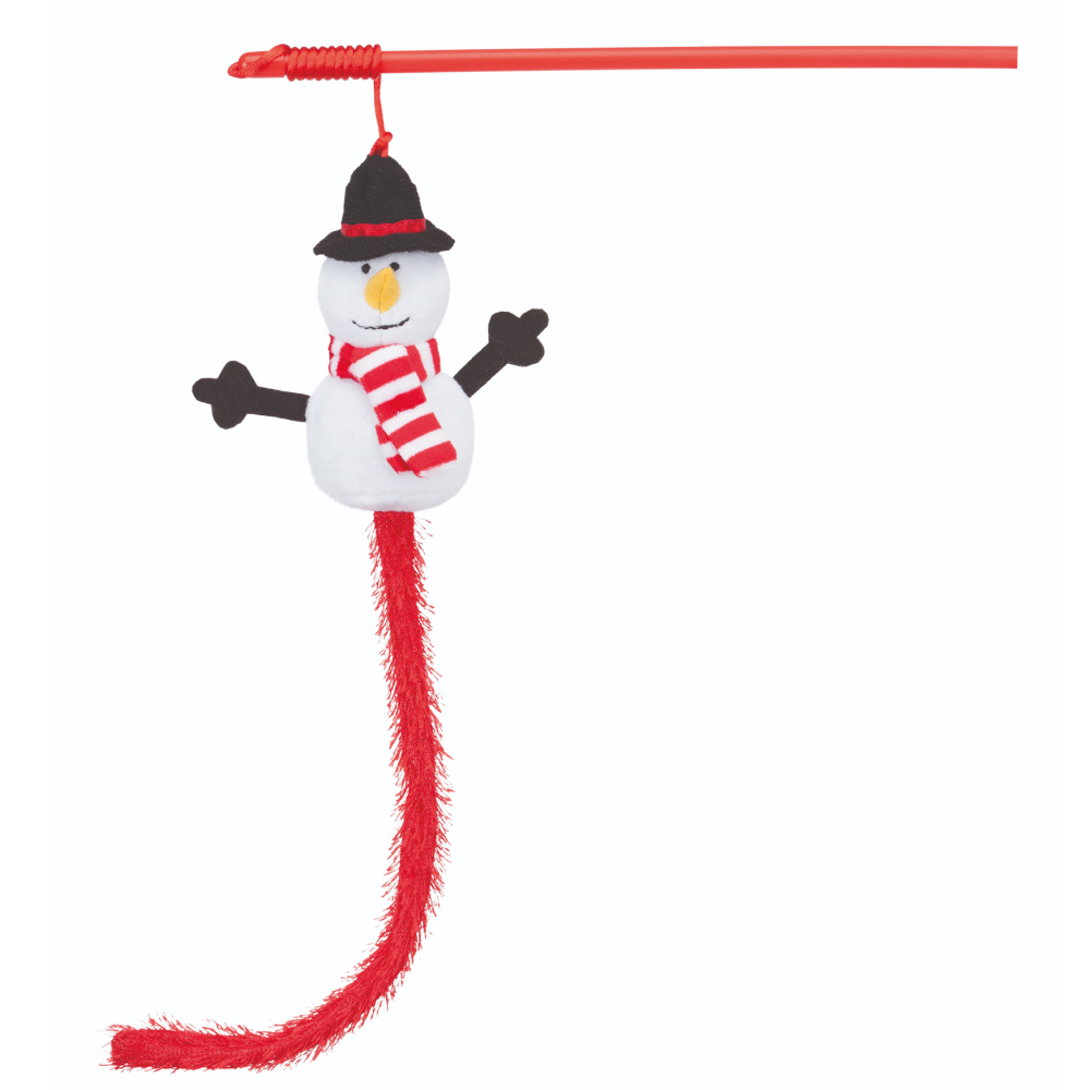 Trixie Xmas Playing Rod Snowmen Toy for Pets