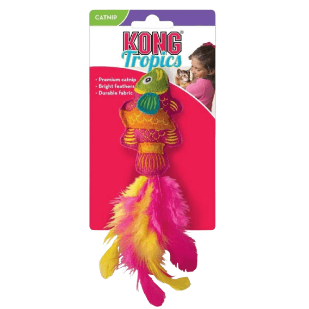 Kong Tropics Fish Pink Catnip Toy