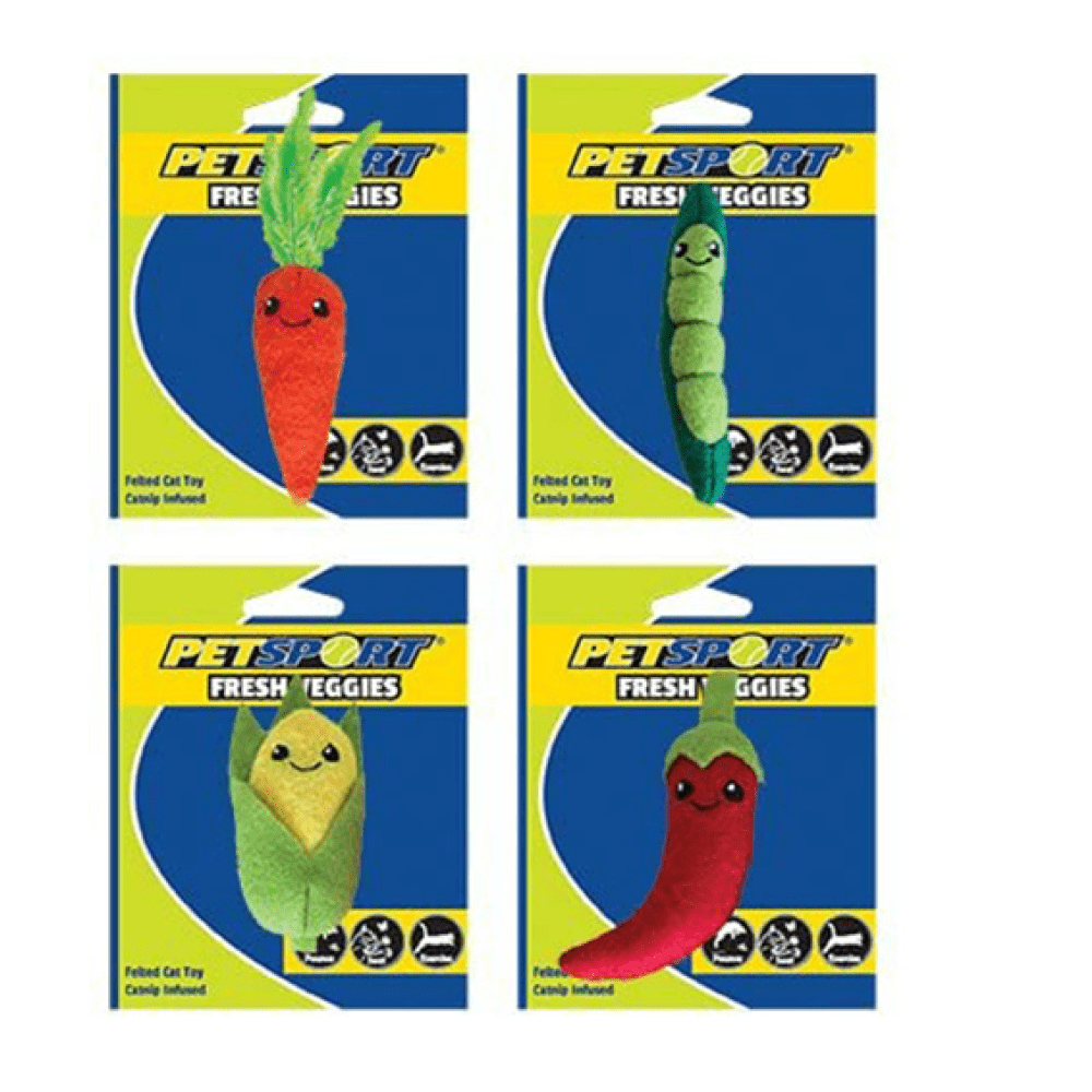 Petsport Fresh Veggies Felted Toy with Catnip for Cats (Assorted)