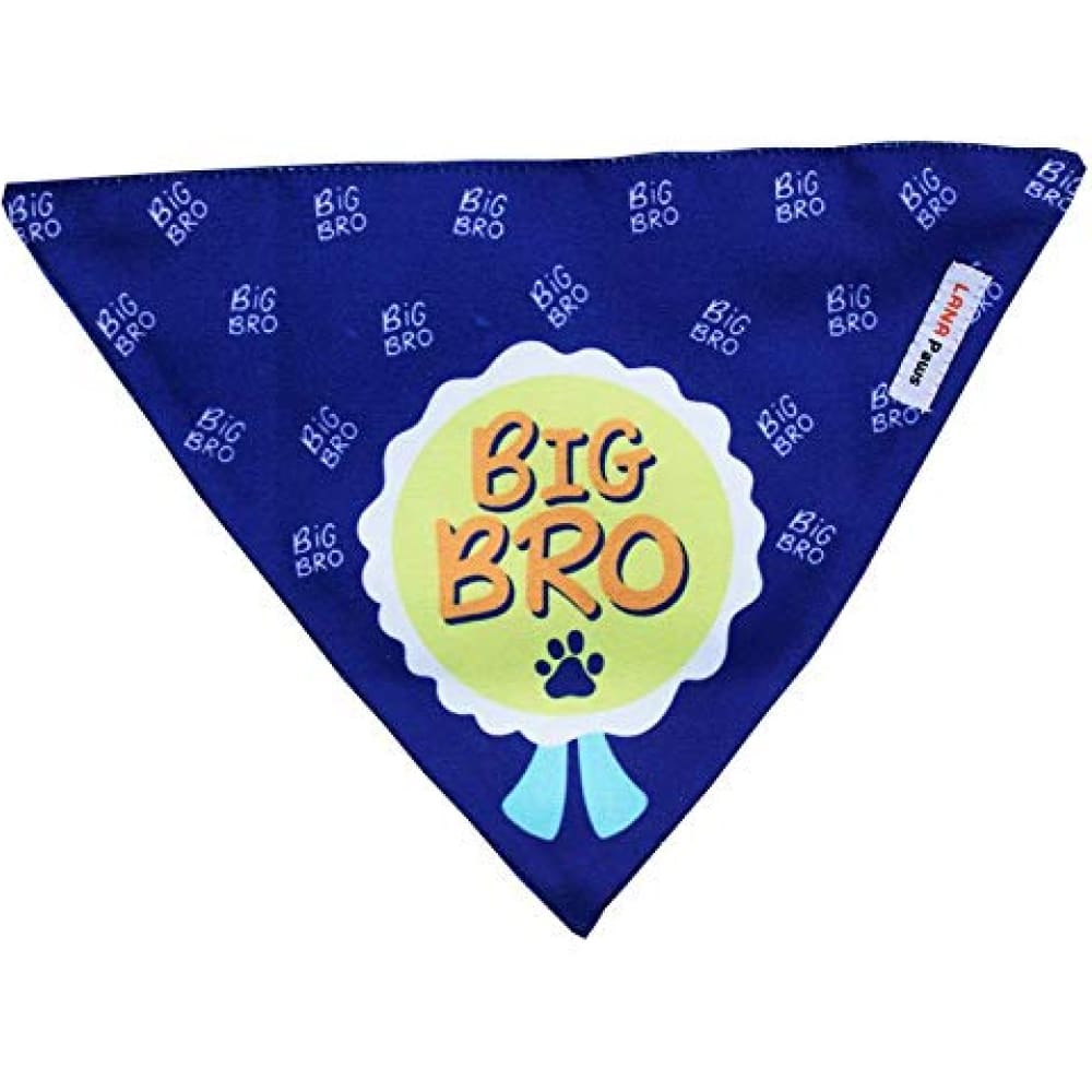 Lana Paws Big Bro Adjustable Dog Bandana/ Scarf (Blue)