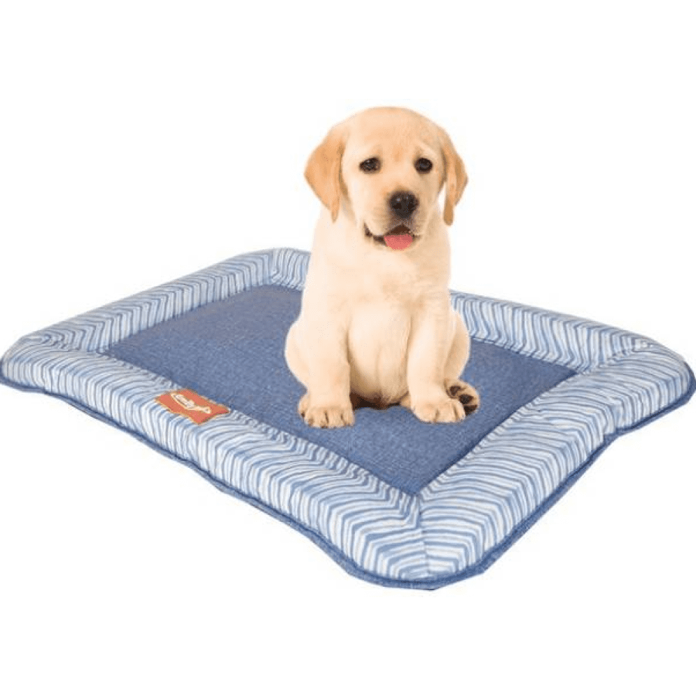 Emily Pets Square Shape Bed for Pets (Blue)
