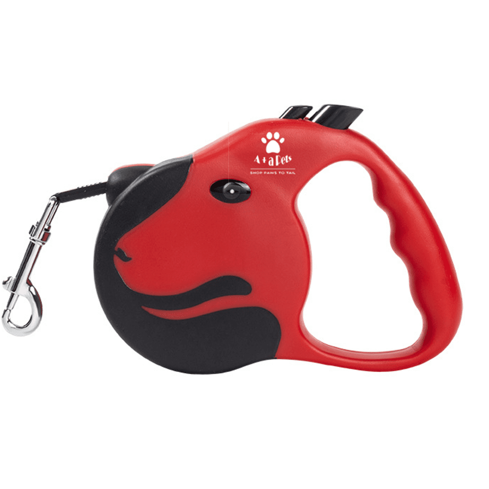 A Plus A Pets Tangle-Free, Anti-Slip Dog Face Retractable Leash for Pets (5m)