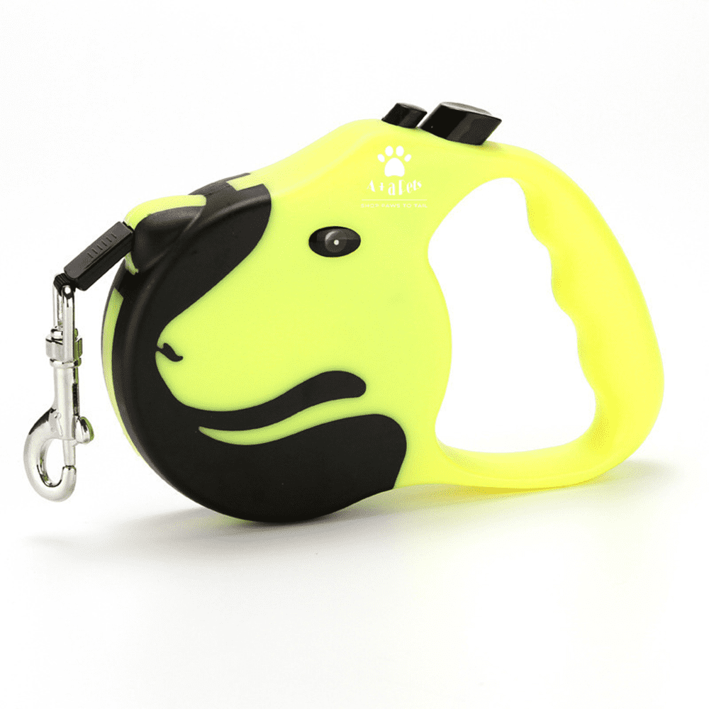 A Plus A Pets Tangle-Free, Anti-Slip Dog Face Retractable Leash for Pets (5m)