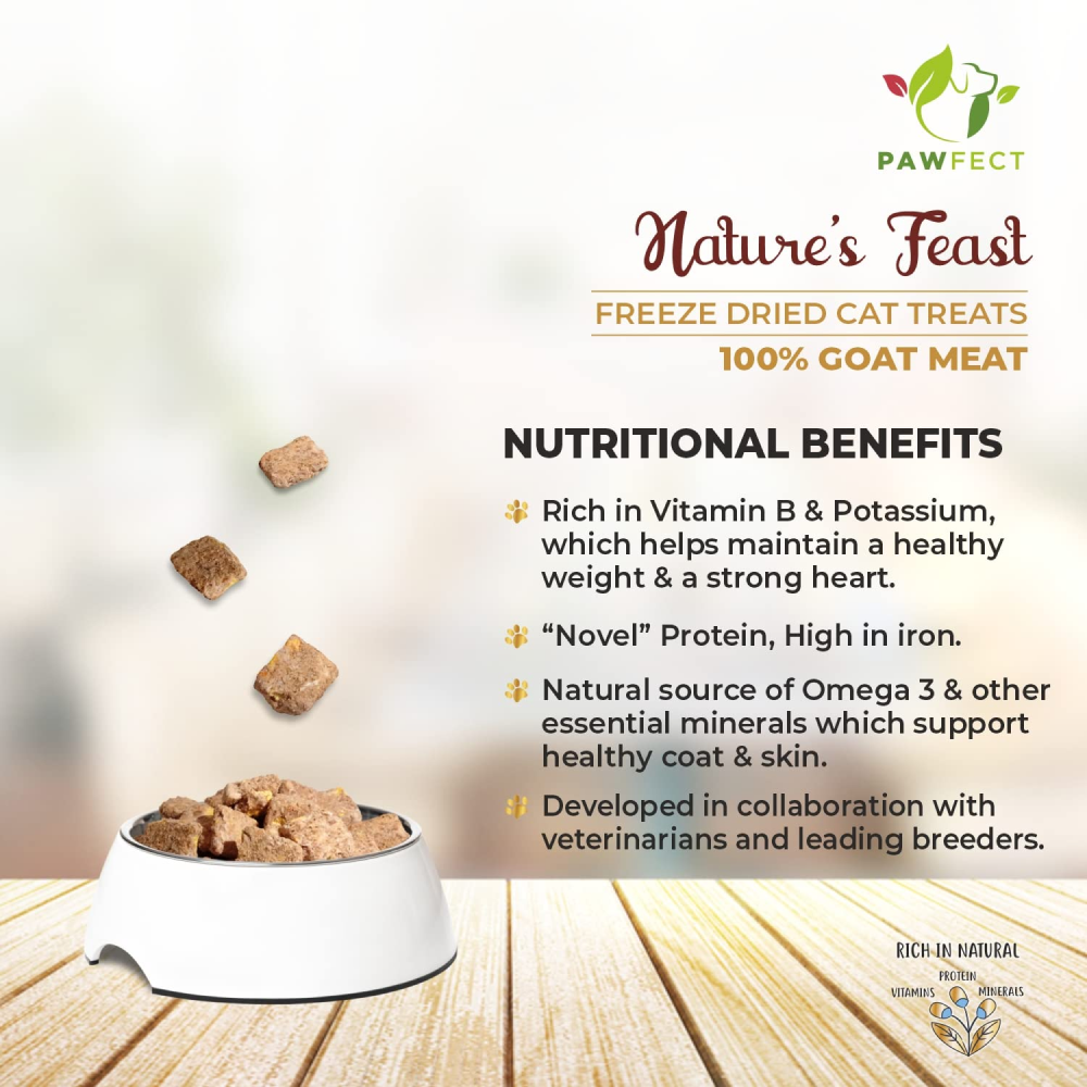 Pawfect Natures Feast Goat Meat Cat Treats