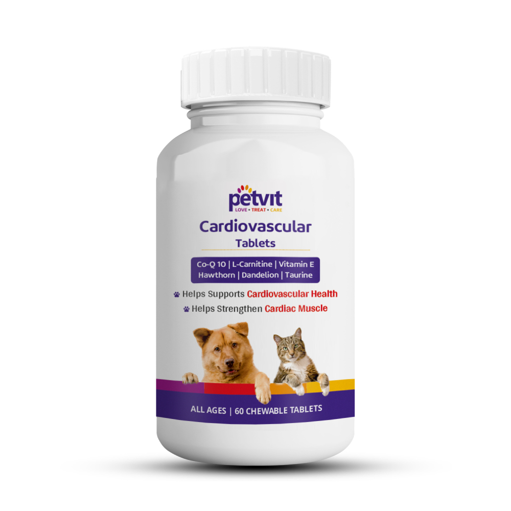 Petvit Cardiovascular Tablets, Coenzyme Q-10 Supplements for Pets